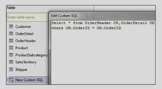 A query is created and tested in a SQL editor like TOAD or SQL Developer. How can you use this query in Tableau? 